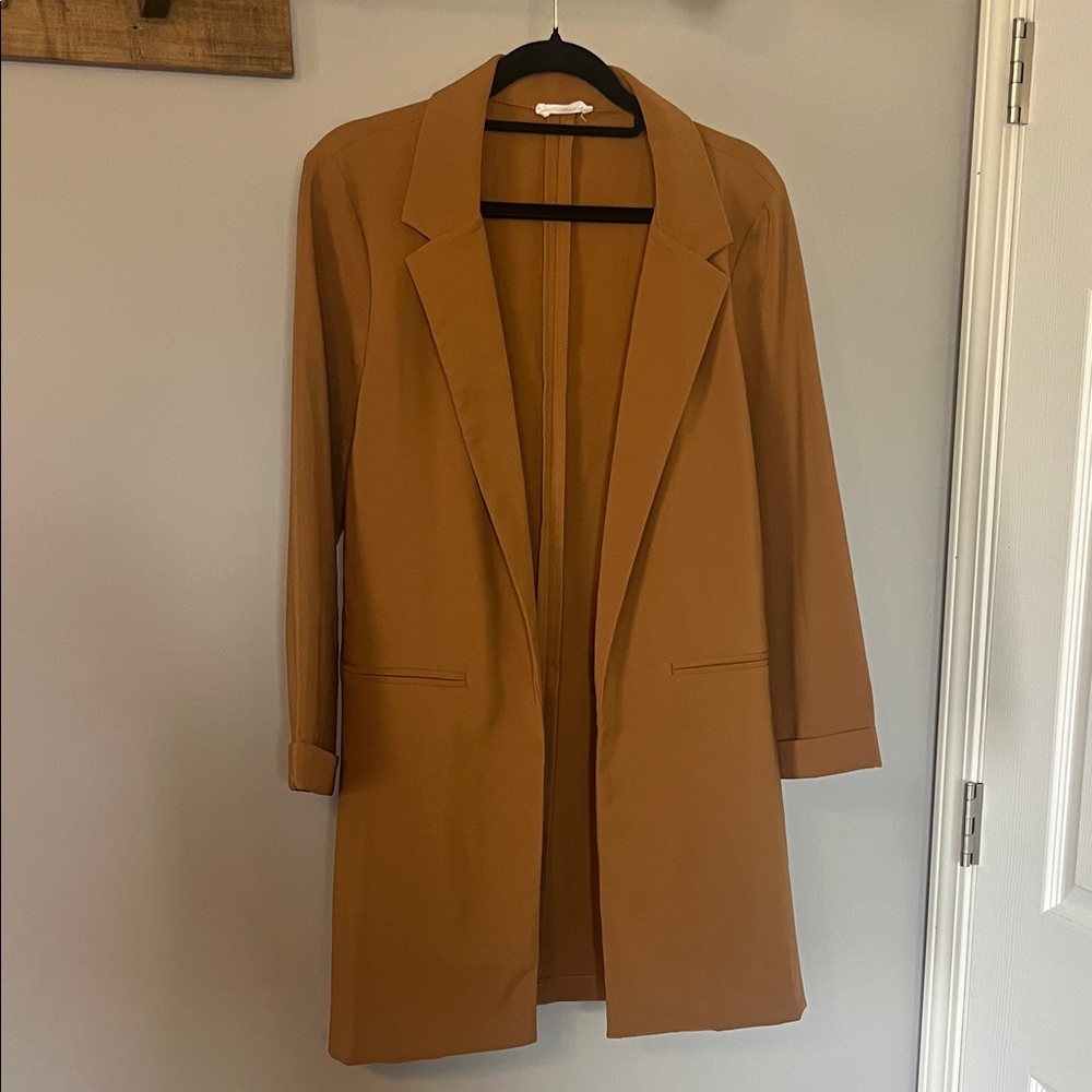 Women's Tan Blazer Coat